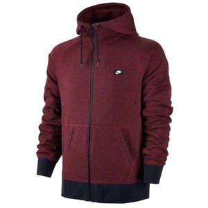Nike Heather Red AW77  Full-Zip Hoodie. Men’s XL
